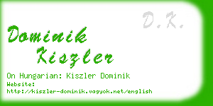 dominik kiszler business card